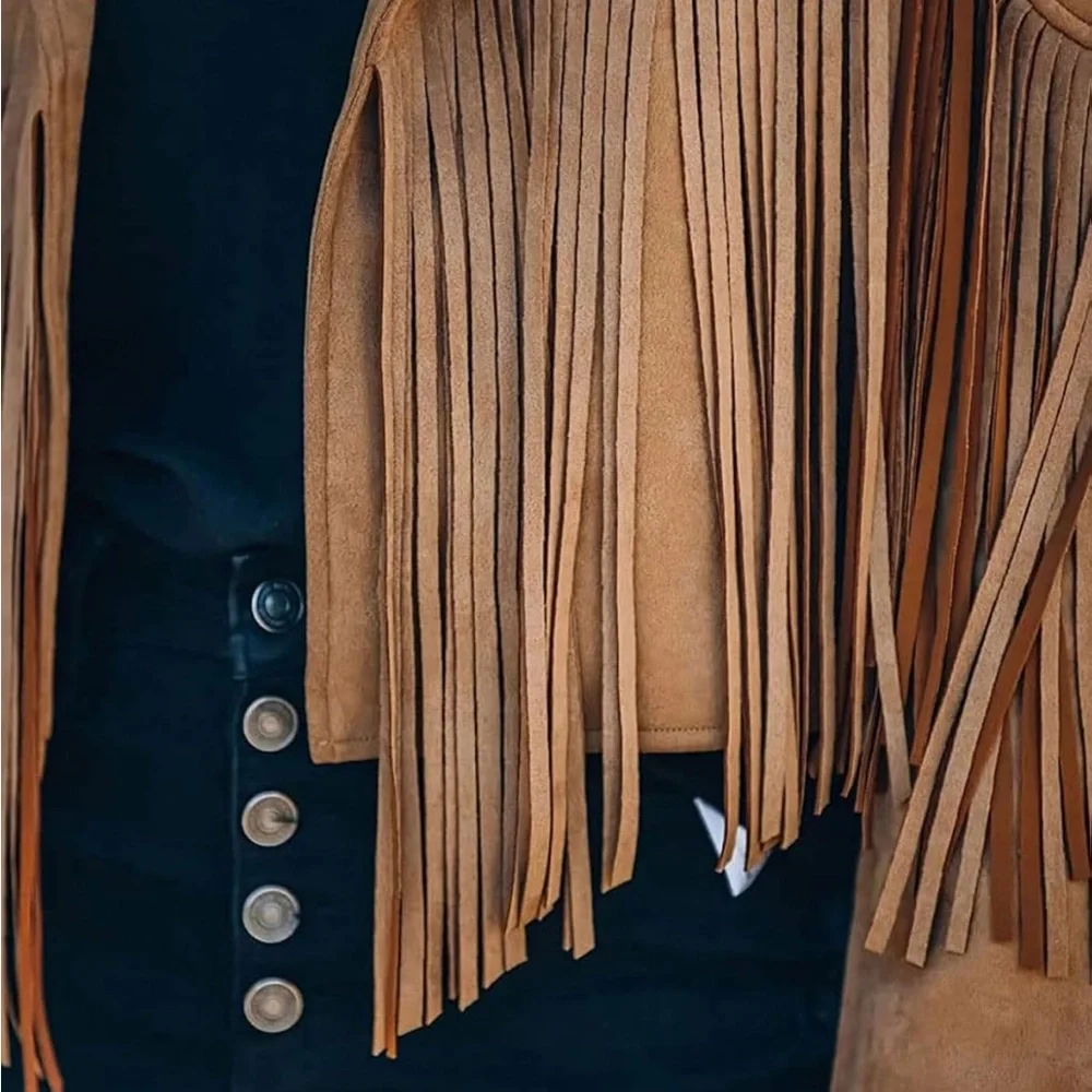 suede fringe jacket - Picture 2 of 3